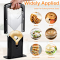 Miniatyrbillede 6 af 7: Bagelskærer, rustfrit stål bagelskærer non-stick klinge brød toastskærer multifunktionel heavy-duty muffinskærer til bagel toast muffin(sort)