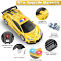 Miniatyrbild 5 av 7: Transformerande robot RC-bil 2.4Ghz Transformerande polisbil leksak En-klicks transformation Yellow