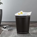 Miniatyrbild 2 av 5: Klassisk Avfallskorg i Läder, Kreativ Papperskorg, Förvaringskorg för Kontor, Hem och Exklusiva Hotell.