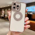 Sähköpinnoitettu timantti TPU-puhelinkotelo iPhone 15 Prolle
