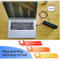 Miniatyrbilde 4 av 4: Bærbar PC Liten Lyd Datamaskin Skrivebordshøyttaler Multimedia Skrivebord Lang Stripe Lyd