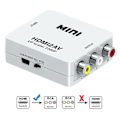 Miniatyrbillede 4 af 6: RCA (AV) til HDMI Adapter Hvid black