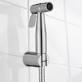 Miniatyrbillede 4 af 7: Håndholdt bidet-sprøjte, rustfrit stål børstet nikkel spray kit, badeværelse stofble rengøringsmiddel, bærbart rustfrit brusehoved Handheld spray gun + metal tube