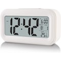 Miniatyrbild 1 av 5: Digital väckarklocka med inomhustemperatur, batteridriven, snooze-funktion, för sovrum, personer som sover tungt, barn, resor, badrum, skrivbord, smart klocka