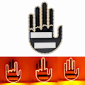 Miniatyrbilde 4 av 4: Morsom Gestlys - Morsomt LED-skiltslys for bilens bakrute med fjernkontrollfingerbil LED-lys.