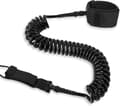 10ft Surfboard Leash 7MM, Retractable SUP Leash, Surfing Foot Leash för Longboards, Uppblåsbar Paddle Board, Kajak Black