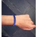Miniatyrbild 3 av 7: Herr Nautisk Rep Armband, Handflätad Fallskärmsrep Armband, Justerbart Vattentätt Armband Azul real