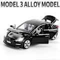 Miniatyrbilde 1 av 5: 1:32 Tesla Model X Model 3 Model S Model Y Legering Bilmodell Diecasts Lekebil Lyd Og Lys Barn Leker Til Barn Gaver Gutter Leker Modell 3 Svart Model 3 Black