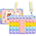 Miniatyrbillede 1 af 7: Push Pop Fidget Legetøj Etui til iPad 2019/2020 10.2\" Silikone Stødsikkert Tablet Cover med Foldbart Stativ og Snøre (iPad 2019/2020 10.2\") ipad2019/2020/2021 10.2"