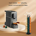 Miniatyrbilde 6 av 6: Kaffe Kapselholder Kompatibel Kaffeepadhalter Klassisk 40 stk Roterende Design Rustfritt Stål, Kaffe Oppbevaringsstativ for Kapselholder Kapsel