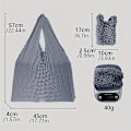 Miniatyrbilde 5 av 7: Magisk Stretch Bag Plissert Bag, Gjenbrukbare Matvareposer Vaskbare Bærbare Store Kapasitet Handleposer Multifunksjonell Tote Bag Handleposer Yellow