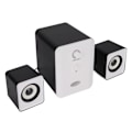 Miniatyrbillede 7 af 7: USB-drevet skrivebordshøjttaler computerhøjttaler med subwoofer til pc bærbar tablet desktop blændende version sort hvid