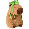Miniatyrbilde 1 av 5: Søt Capybara Plysj med Skilpadde Ryggsekk Capibara Utstoppede Dyr Leker Plysj Klemmer Gaver til Barn Brun 23 cm
