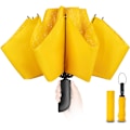 Miniatyrbillede 1 af 5: Kompakt sammenklappelig paraply - Automatisk dobbeltsidet paraply Solbeskyttelse Solrig 10 ribben yellow