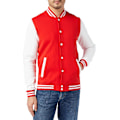 Miniatyrbilde 1 av 6: Bygg ditt merkevare Men's Basic College Jacket L Red/White