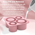 Miniatyrbild 4 av 7: Silikon Isbitsform med Lock för Stanely Cup, Tumbler Isform, Cylinderformade Silikon Isbitsformar för Frys BPA-fri, Diskmaskinsäker (Rosa) Pink