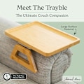 Miniatyrbillede 3 af 5: Bambus Sofa Arm Bord, Clip On Bakke Sofa Bord til Sofa. Sofa Arm Bakke, Lænestol Bord til TV Middage Natural