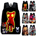 Miniatyrbild 2 av 4: Dörrar Roblox Figur Cartoon Skolväska Flickor Pojkar Ryggsäck D D