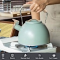 Miniatyrbild 4 av 7: 3L Vattenkokare i Rostfritt Stål med Visselpipa, Spishäll Induktionskokare, Tekanna Vattenkokare Kaffe Vattenkokare för Kök Gasspis, Induktionshäll