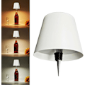 Miniatyrbillede 2 af 4: Trådløs Vinflaske Lampe 3 Farver LED Touch Kontrol Vinflaske Natlampe til Restaurant Bordplade Bar Atmosfære Lys White pleated