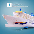 Miniatyrbilde 3 av 5: Elektrisk Havforing Cruise Skip Leke Blinkende Fargerik Sirene Lyd Barn Utdanningsmodell