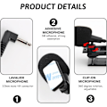 Pikkukuva 3 / 7: Ulkoinen auton mikrofoni 3,5/2,5 mm liittimellä, kannettava liima auton DVD-stereosoittimille ja Bluetoothille, 3 metrin kaapeli, Plug and Play