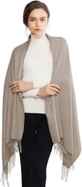 Dam Scarves Pashmina Sjalar och Wraps för Bröllop Scarfs för Kvinnor Vinter Light Khaki