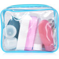 Miniatyrbillede 5 af 7: Klar Rejsetoilettaske TSA Godkendt Kvart Størrelse Rejsetaske Klar Lufthavnshåndbagage Flydende Kosmetikpung Klar Brusepose Transparent Sikkerhed blue