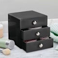 Miniatyrbillede 4 af 4: Skuffer Opbevaringsboks med Skuffer til Make-Up, Kompakt Kosmetikorganisator til Bordplader eller Garderober, Robust Plast.