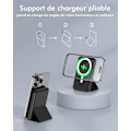 Miniatyrbild 4 av 7: Externt Batteri för Mag-Safe, 10000mAh Magnetisk Trådlös Batteripack, Vikbart Power Bank Mag-Safe PD 22.5W Snabbladdning USB-C LED-Display