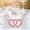 Miniatyrbillede 3 af 5: Sæt med 2 Valentinsdags-pynt - Engle med hjerte og rose - Kunsthåndværk i harpiks til Valentinsdag - Til kvinder, mænd og par