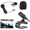 Pikkukuva 1 / 7: Ulkoinen auton mikrofoni 3,5/2,5 mm liittimellä, kannettava liima auton DVD-stereosoittimille ja Bluetoothille, 3 metrin kaapeli, Plug and Play
