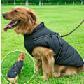 Miniatyrbillede 5 af 6: Varm Vandtæt Jakke med Sele Hund Vinter Behagelig Bomuldstøj Tykkelse Vest til Små og Mellemstore Hunde Hærgrøn 2XL Army Green 2XL