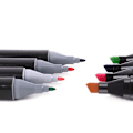 Miniatyrbilde 2 av 6: Multipak - Markører med etui - Dobbeltsidige - Flerfargede penner 24pcs