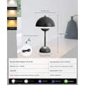 Miniatyrbild 3 av 3: Nordisk blomknopp bordslampa dekorativ atmosfärslampa blomknopp lampa nattlampa svamplampa nattlampa grå grey