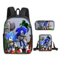 Ny Sonic barnryggsäck animerad 3d-tryckt ryggsäck Sonic barnryggsäck i tre set Y #36 #36