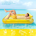 Miniatyrbild 6 av 8: YATOUT Joy Stor Uppblåsbar Flytande Solstol för Pool, Solsäng, Uppblåsbar Solmadrass, Kan Användas Utomhus, Trädgård, Bakgård Transparent yellow