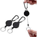 Pikkukuva 3 / 3: 2-pack ulottuva jojo-avaimenperä karabiinihaalla Musta
