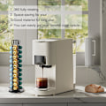 Miniatyrbilde 4 av 6: Kaffe Kapselholder Kompatibel Kaffeepadhalter Klassisk 40 stk Roterende Design Rustfritt Stål, Kaffe Oppbevaringsstativ for Kapselholder Kapsel
