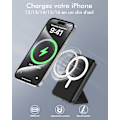 Miniatyrbild 7 av 7: Externt Batteri för Mag-Safe, 10000mAh Magnetisk Trådlös Batteripack, Vikbart Power Bank Mag-Safe PD 22.5W Snabbladdning USB-C LED-Display