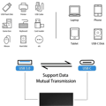 Miniatyrbilde 4 av 5: 2 stk. USB Type C 3.1 Hunn til 3.0 A Hunn Data Synkronisering Ladeadapter Kobling Ft