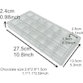 Miniatyrbillede 2 af 3: Firkantet Chokoladeform Polykarbonat Chokolade DIY Form 21 Hulrum Slik Isterningeforme