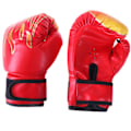Miniatyrbild 4 av 5: Boxningshandskar Barn Junior Ungdom Sparring Träning Kickboxning Svart en storlek black
