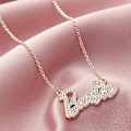 Miniatyrbilde 4 av 6: Barbie Crystal Script Logo Halskjede xixl Rose Gold Rose Gold