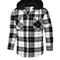 Pikkukuva 1 / 6: Miesten Ruudullinen Paita Pitkähihainen Taskuilla Napitettava Miesten Ruudullinen Paita Takki Flanellipaita Grey XL