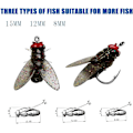 Miniatyrbilde 7 av 7: 2024 oppgradert fiskefôr, fluer for fluefiske, reke smaksfiskefôr, fluekrok mykt agn tilsett fiskefôr fiskeutstyr S