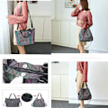 Miniatyrbild 5 av 9: Kvinnor Geometrisk Självlysande Läder Handväskor Dam Axelväska Holografisk Regnbåge Crossbody Väska Elegant Tote För Kvinnor Dam