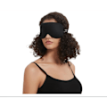 Miniatyrbillede 2 af 4: Rejse Sovemaske Åndbar Justerbar Spænde Sovemaske (Sort) Black