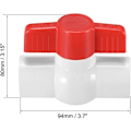 Miniatyrbillede 2 af 3: 32mm PVC kugleventil til vandforsyningsrør, glat forbindelse 32mm