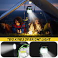 Miniatyrbild 3 av 5: 2 st campinglampor batteridrivna tältlampor utomhus campinglykta bärbar LED tältlykta lampa med 2 LED-ljus vattentät